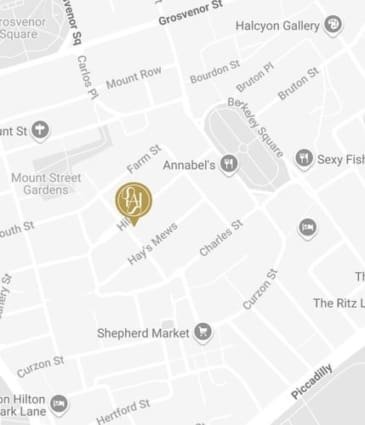 Dr Hass Aesthetic Clinic Mayfair clinic map